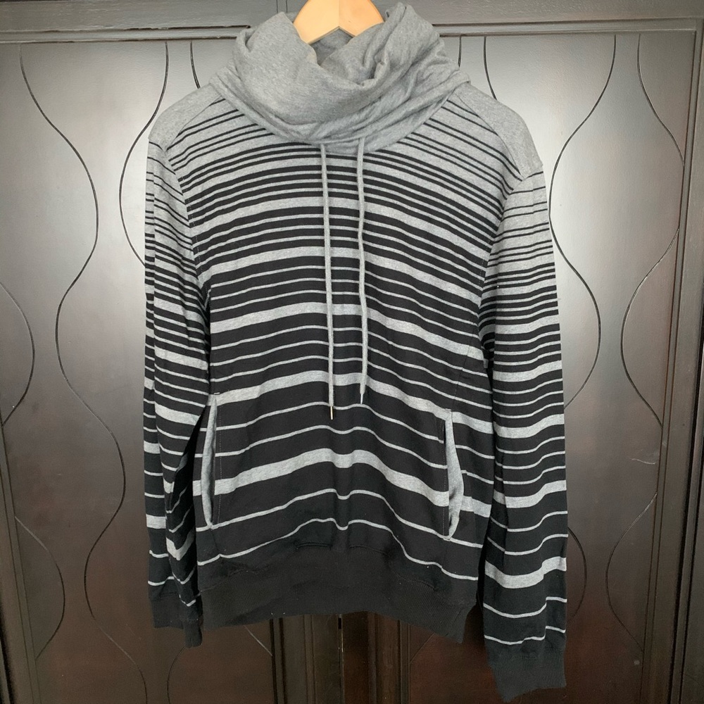 H&M Men’s Cowlneck Horizontal Striped Crewneck